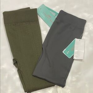 Copper Key Kids Olive and Gray Leggings Bundle Set